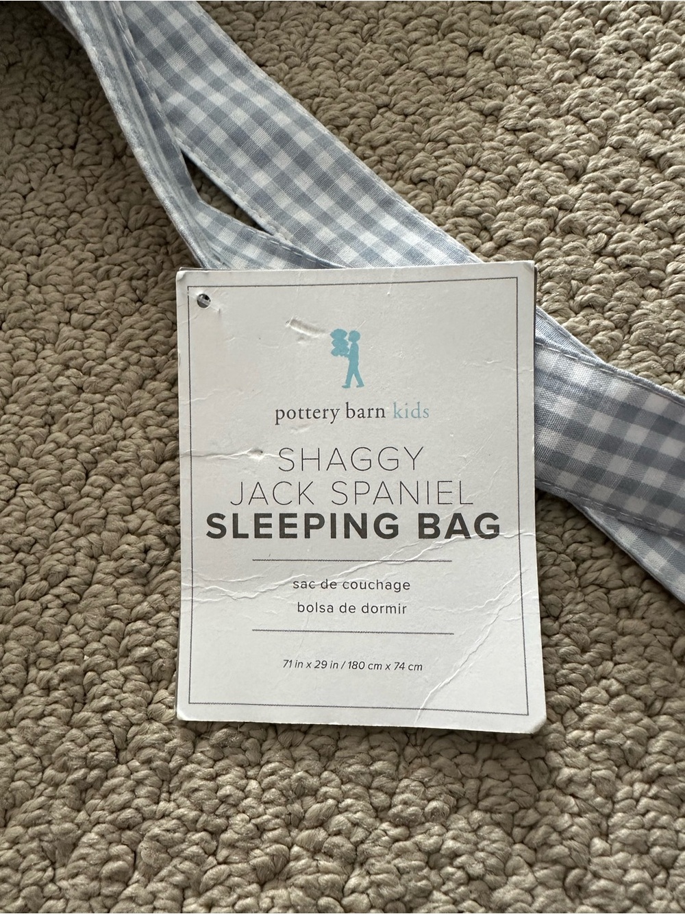 Pottery barn kids Sleeping Bag - puppy - Blue & White - Picture 2 of 9